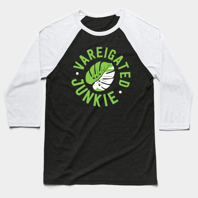 Vareigated Junkie Monstera Plant Mama er Baseball T-Shirt by Weirdcore